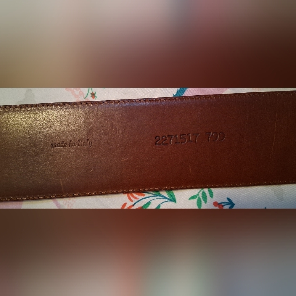 EUC Vintage Tan American Alligator Italian Made Wide Casual Everyday Belt 32in - Picture 7 of 7